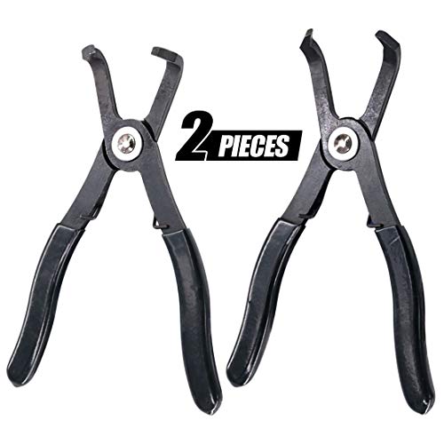 Swpeet 2Pcs Push Pin Pliers Set, 30 Degree and 80 Degree Plastic Fastener