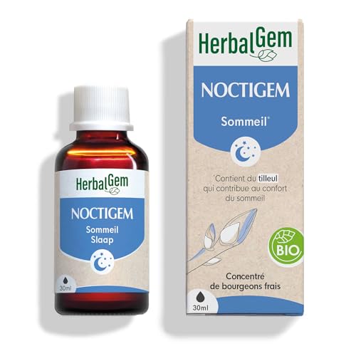 HerbalGem Noctigem Bio, Tilleul et Figuier, Procure Un Repos Nocturne Bon et sain, Gemmothérapie Concentrée 30 ML