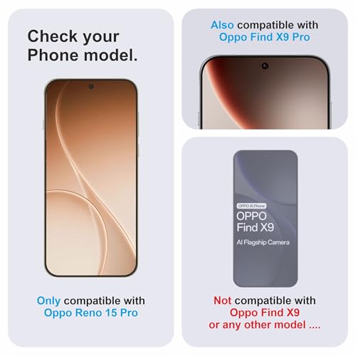 Image of Military-Grade Gorilla Tempered Glass For Oppo Find X9 Pro and Oppo Reno 15 Pro (6.78 Inch) With Installation Kit | Edge to Edge Coverage | Black