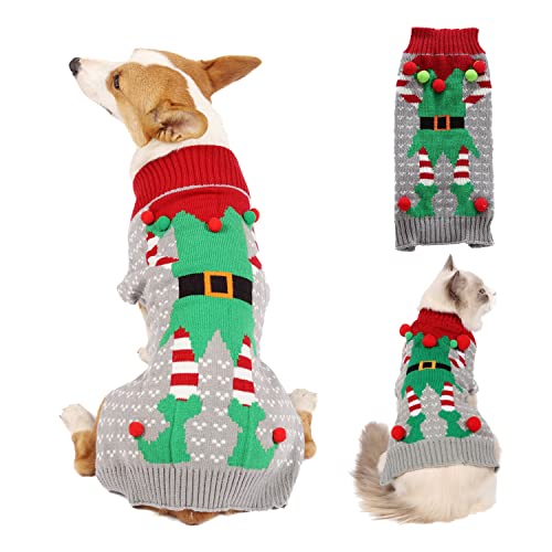 Jersey de Navidad para perro, suéter de Navidad suave de invierno para perro, suéter de Navidad para mascotas, suéter de Navidad para perros pequeños, medianos y grandes, disfraz de Navidad Cover