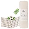 10 Pack Reusable Kitchen Paper Towels Washable – Super Absorbent Natural unPaper Towels – Natural Cotton – Reusable, Paperless Kitchen Dish Cloths – 100% Organic