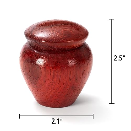 Image of Wooden Urns for Human Ashes Adult, 10x6x6Inch Hand Craved 100% Natural Solid Wood Urn, Cremation Urns for Adult Ashes Men /Dad /Mom /Female