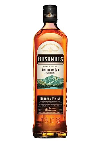 Bushmills American Oak Bourbon Cask Finish Irish Whiskey 40% ABV 70cl | Triple Distilled Irish Whiskey | Honey Vanilla & Oak Notes | Smooth Whiskey Gift