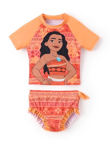 Image of Disney Princess Frozen Marvel Elsa Minnie Toddler Girl Swimsuit Tankini Bathing Suit 2 Piece Swimwear UPF 50+ Rashguard