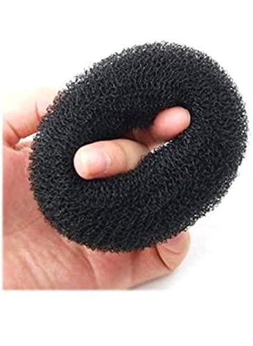 Image of Tressedup Hair Hair Donut Bun Maker Hair Styling Tools For Women's & Girl's (Black Colour) - Pack of 2