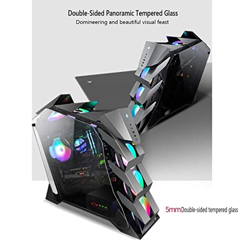Image of SYGA Alien Gaming Water-Cooled Game case ATX Large Plate Tempered Glass Side-Through Desktop Computer case Conan Gray