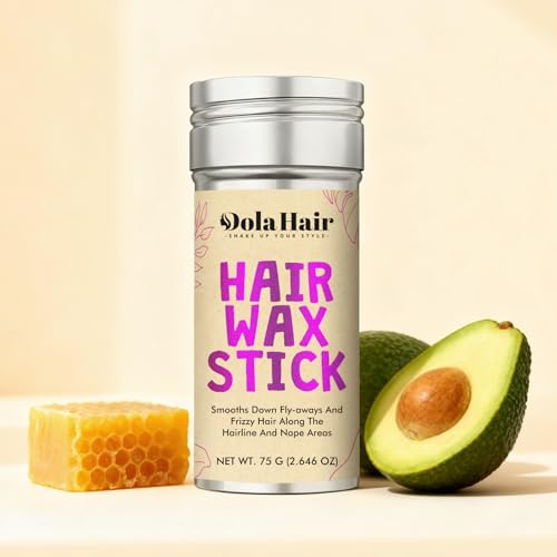 Dolahair Hair Wax Stick - Flyaway Control and Styling Pomade for Kids, Women, and Men - Accessorie Slick Back Hair Brush Kit Hair Bun Maker (Pack of 4)