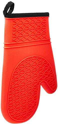 Luva Térmica De Silicone Vermelha 29x18cm Lyor Vermelho Único