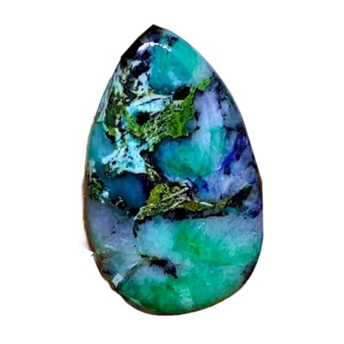 Pierre azurite naturelle poire 36mm pour créer vos propres colliers de créateur