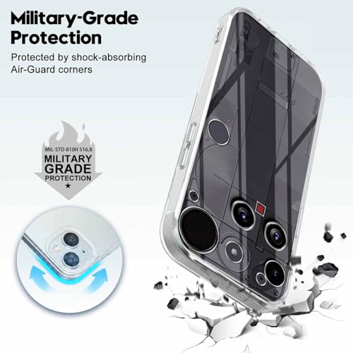 Image of Jkobi Silicone Back Cover Case for Nothing Phone 3 (Clear Shockproof Case with Camera Protection | Soft and Flexible | Transparent)