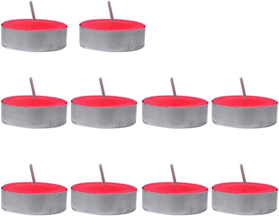 Xmas Tea Light Candles 10pcs Paraffin for Tabletop Weddings Decor