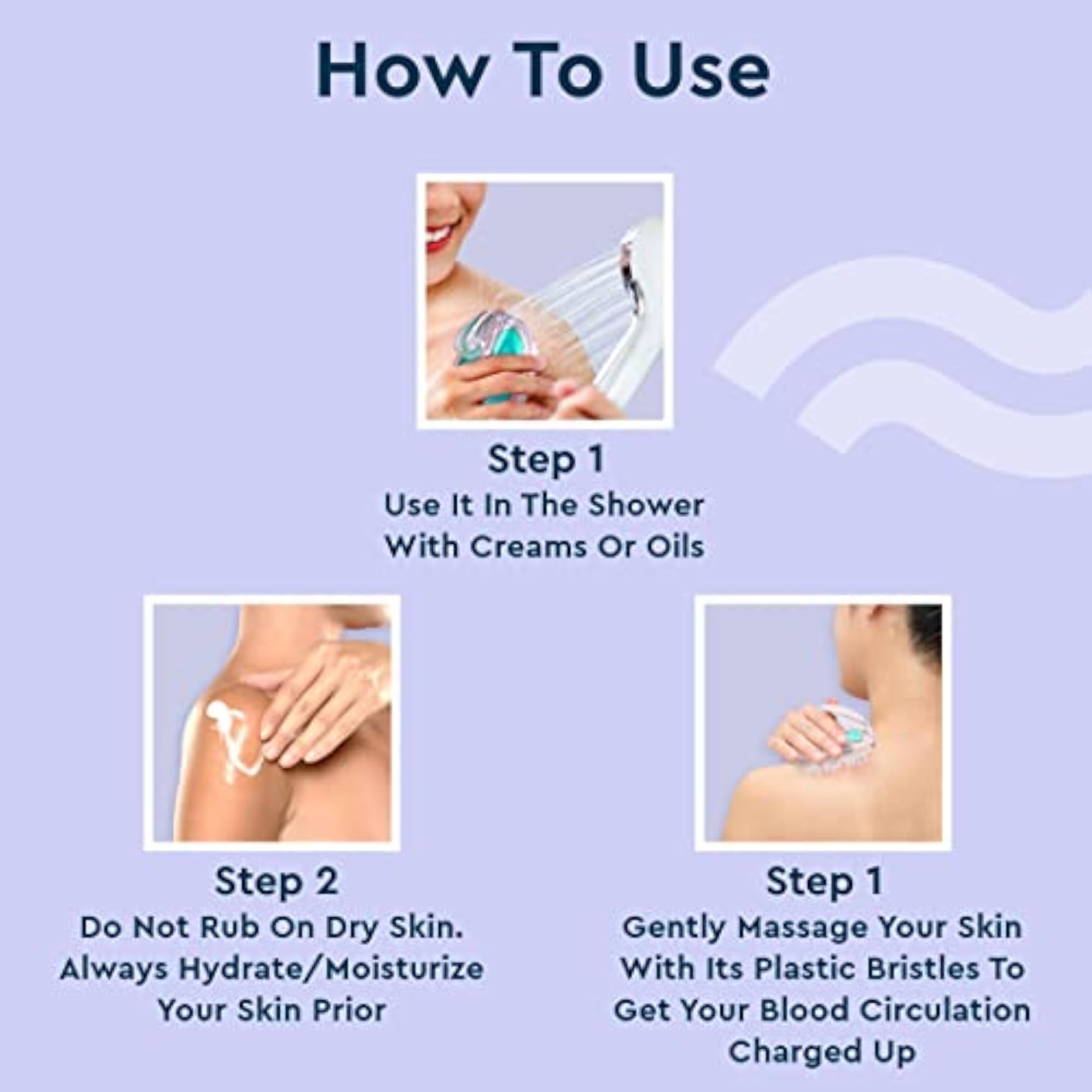 Manual Clean Care Silicone Head Body Scalp Massage Brush