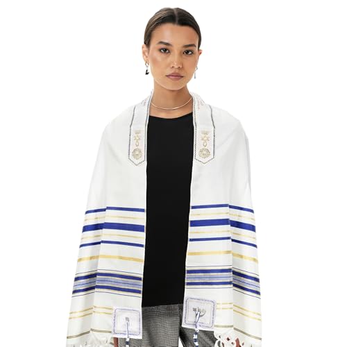 HalleluYAH Messianic Tallit Prayer Shawl 72x 22 with Bag For Men & Women | Designed in Israel