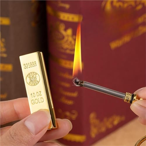 Encendedor de Mecha Permanente en Forma de Barra de Oro miniatura 2