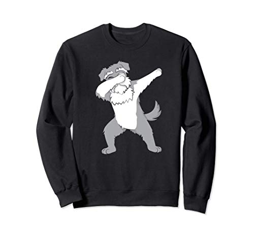 Dabbing schnauzer dog Dab Funny Gift idea for men women kids Sudadera