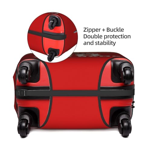 Image of Custom San Francisco Luggage Cover Personalized Football Style Suitcase Cover with Name Number Customized Washable Elastic Sports Travel Suitcase Protector for Business Vacation Gifts