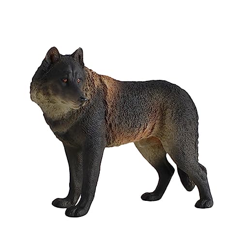 Figurine loup réaliste de collection en haute simulation pour l'éveil et la décoration