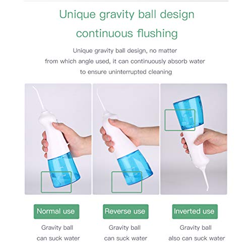 Irrigador bucal eléctrico inalámbrico y recargable para dientes, funciona con pilas, cuidado bucal portátil para viajes, hogar - imagen 6