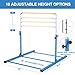 SHIWEI Gymnastics Training Bar- Height Adjustable 3' to 5' Horizontal Kip Bar for Kids