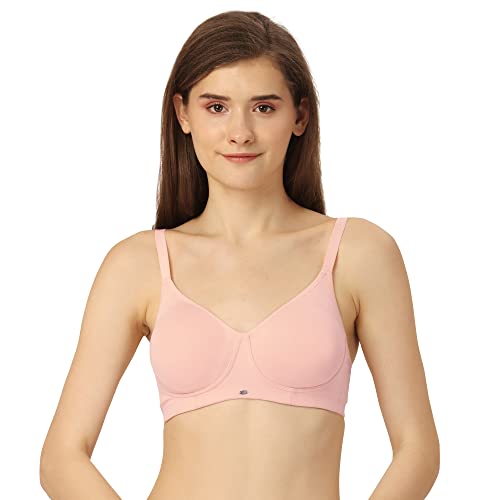 Image of SOIE Women's Cotton Spandex Non Padded Non Wired Full Coverage Encircled T-Shirt Bra with Adjustable Straps & U-Back - Everyday Comfort Fit