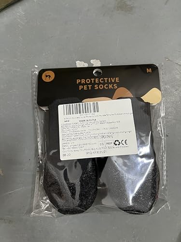 4 Stück Hundeschuhe Pfotenschutz Hunde Schuhe Outdoor atmungsaktiv Hundeschuhe Hundesocken Anti Rutsch für Füße mit Einer Breite von ca. 4,3 cm (M)