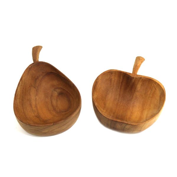 Amazon | 木製 皿 りんご 洋ナシ 豆皿 小物入れ リンゴ 林檎 梨