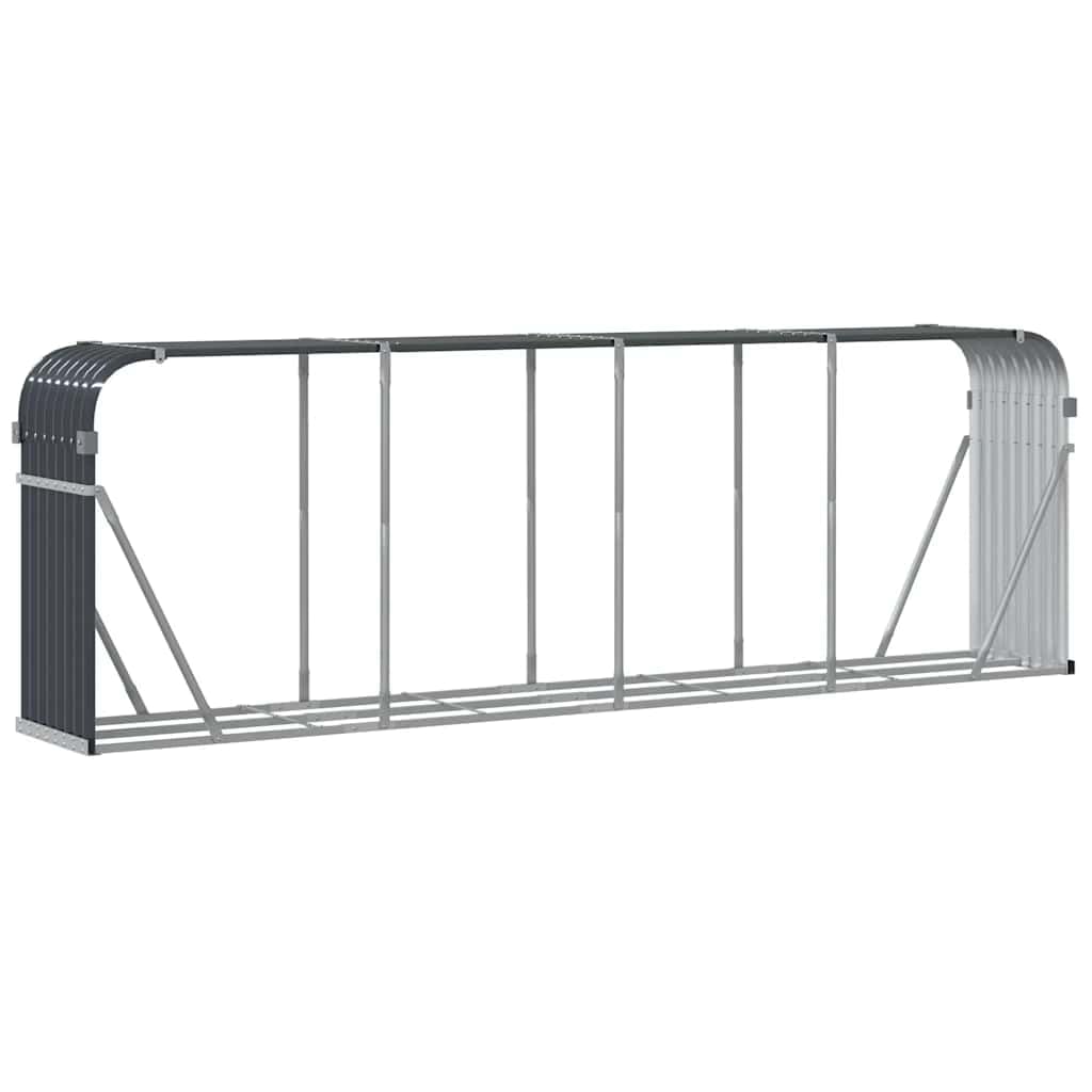 vidaXL Kaminholzunterstand Anthrazit 300x45x100 cm Verzinkter Stahl