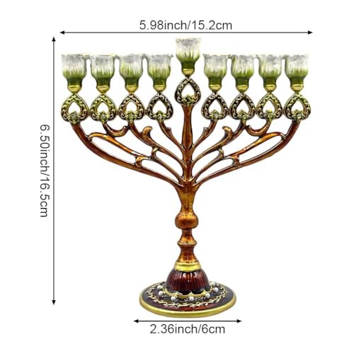 Chandelier pour Hanoukka de style vintage comme bougeoir décoratif de table