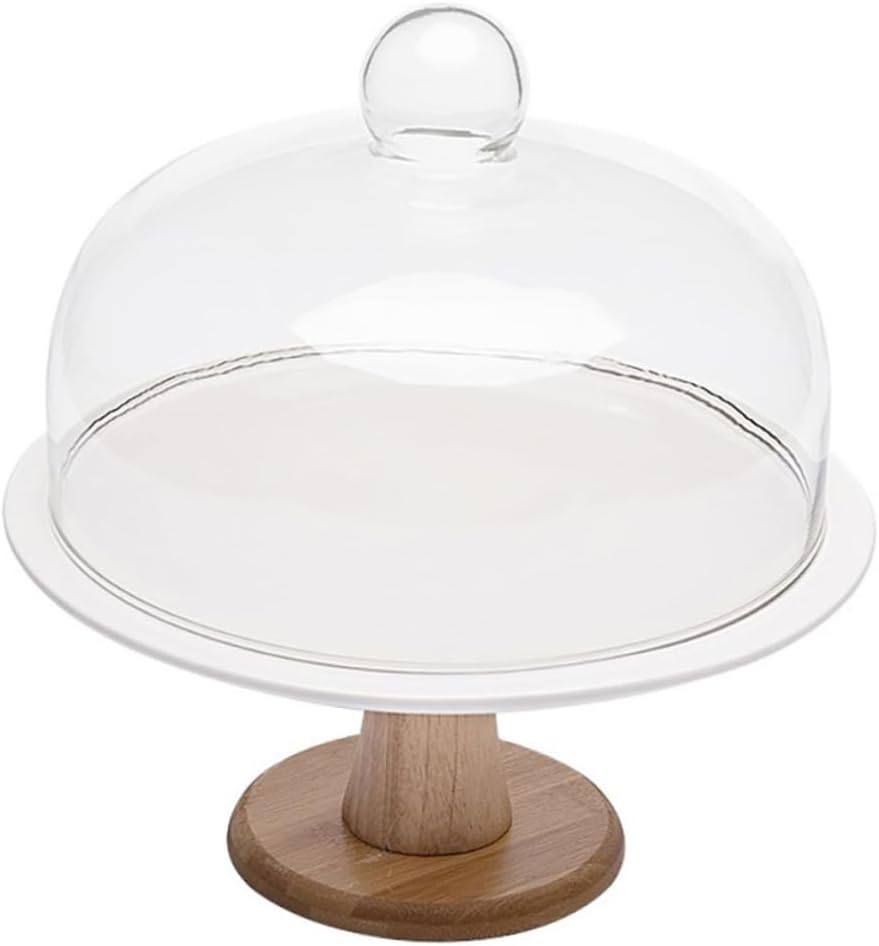 Mikinona Tray Cake Stand Fruit Rack Cake Holder with Cover Cookie Cake