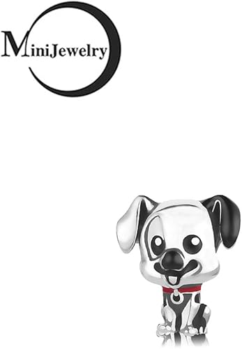 Miniatura 2 de MiniJewelry Abalorio dálmata para perros y cachorros, compatible con pulseras Pandora Moments de plata de ley para mascotas, Plata esterlina, No es