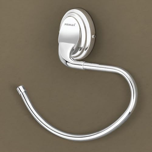 Image of Plantex (Primax) 304 Grade Stainless Steel Towel Ring for Bathroom /Hand Napkin Holder for Washbasin /Bathroom Accessories - Cubic (Chrome)