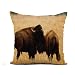 Housse De Coussin Amérique Bison D'Amérique Grand Teton NPS Wyoming USA Taie d'oreiller Imprimée Taie Oreiller pour Imprimés Chaise Chambre Lit 45X45Cm