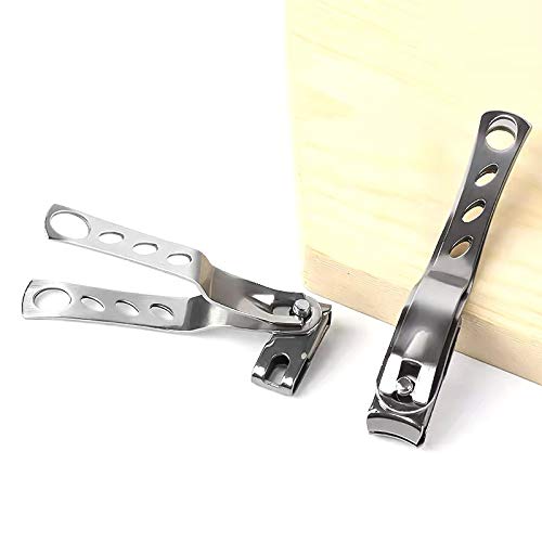 Nagelknipser, Nagelknipser for Erwachsene, Edelstahl, silberfarbener Nagelknipser, 9,5 cm, 360 Grad drehbarer Nagelknipser aus Edelstahl
