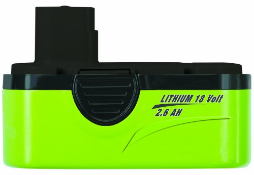 Earthwise BL91026 Replacement 18-Volt 2.6-Amp Lithium Ion Battery for Models LST10012, LHT11122, LB21018, LCS31010, LPS41010