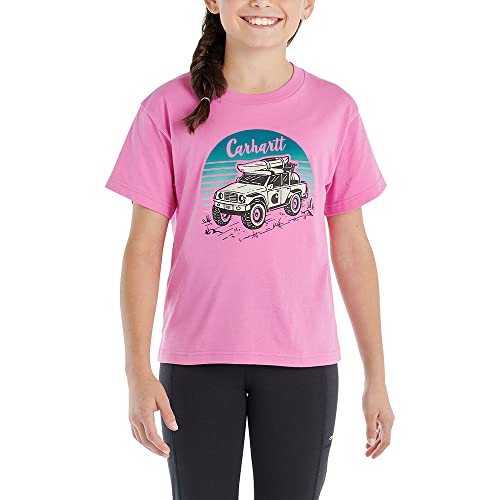 Carhartt Kid's CA9936 Short-Sleeve Off Road T-Shirt - Girls - 6 Child - Super Pink