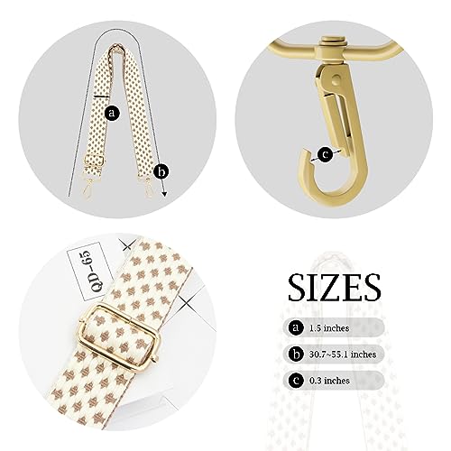 Image of TANOSII Wide Purse Strap Adjustable Replacement Shoulder Crossbody Strap Handbag Strap