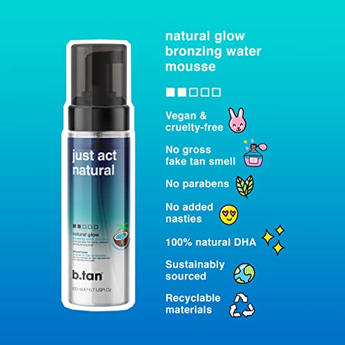 image for b.tan Clear Self Tanner Bronzing Water Foam | Just Act Natural - Best 