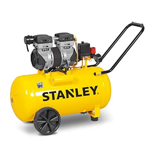 STANLEY - Compressore Silenzioso 50 Litri 1,3 Hp