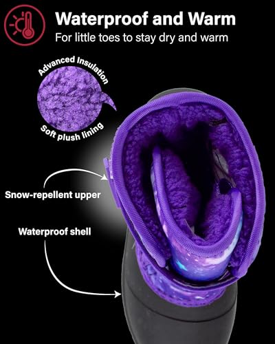 Ice Fields Snow 2 Toddler Little Kids Snow Winter Boots, Warm, Waterproof Shell, Fleece-Lined Shoes3