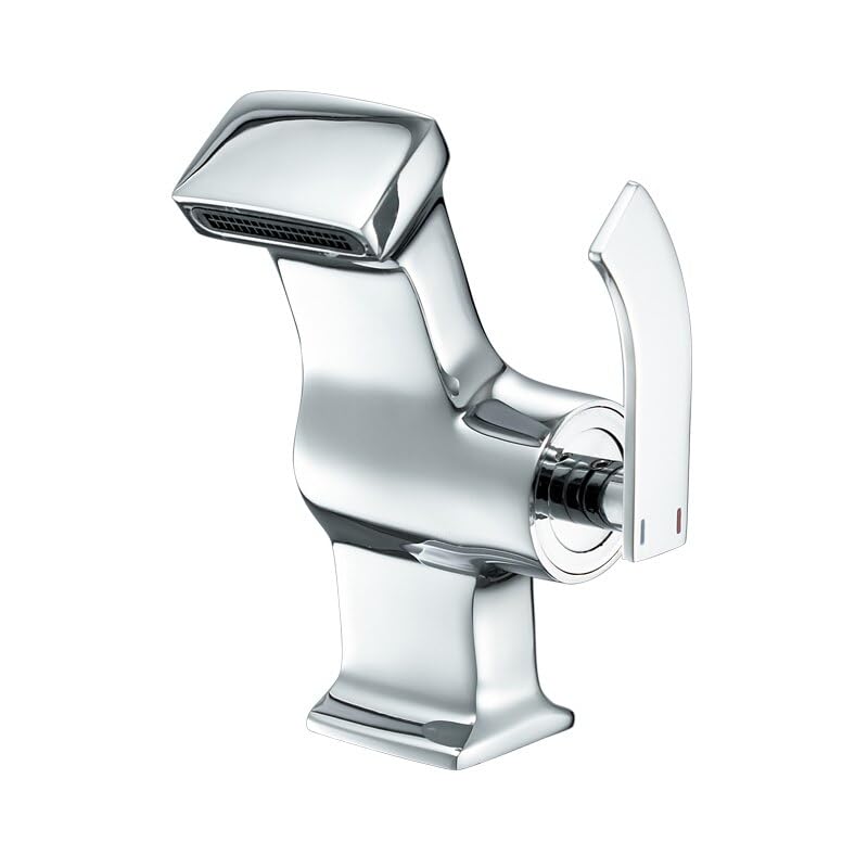Robinet de lavabo en laiton chromé haut de gamme avec mitigeur créatif de salle de bain