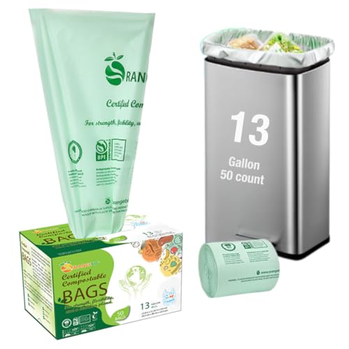 Compostable Trash Bags 13 Gallon (50 Count)