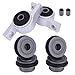 Front Lower Control Arm Bushings W/Bracket for LEXUS IS250 IS350 GS350 GS450 GS450H Left & Right Control Arm Suspension Bushing Kit Replace 48075-30020 48076-30020 48076-30030 48076-0N010 48620-30290