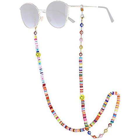 KELITCH Heishi Cordones De Cadena Para Anteojos Con Cuentas Cover