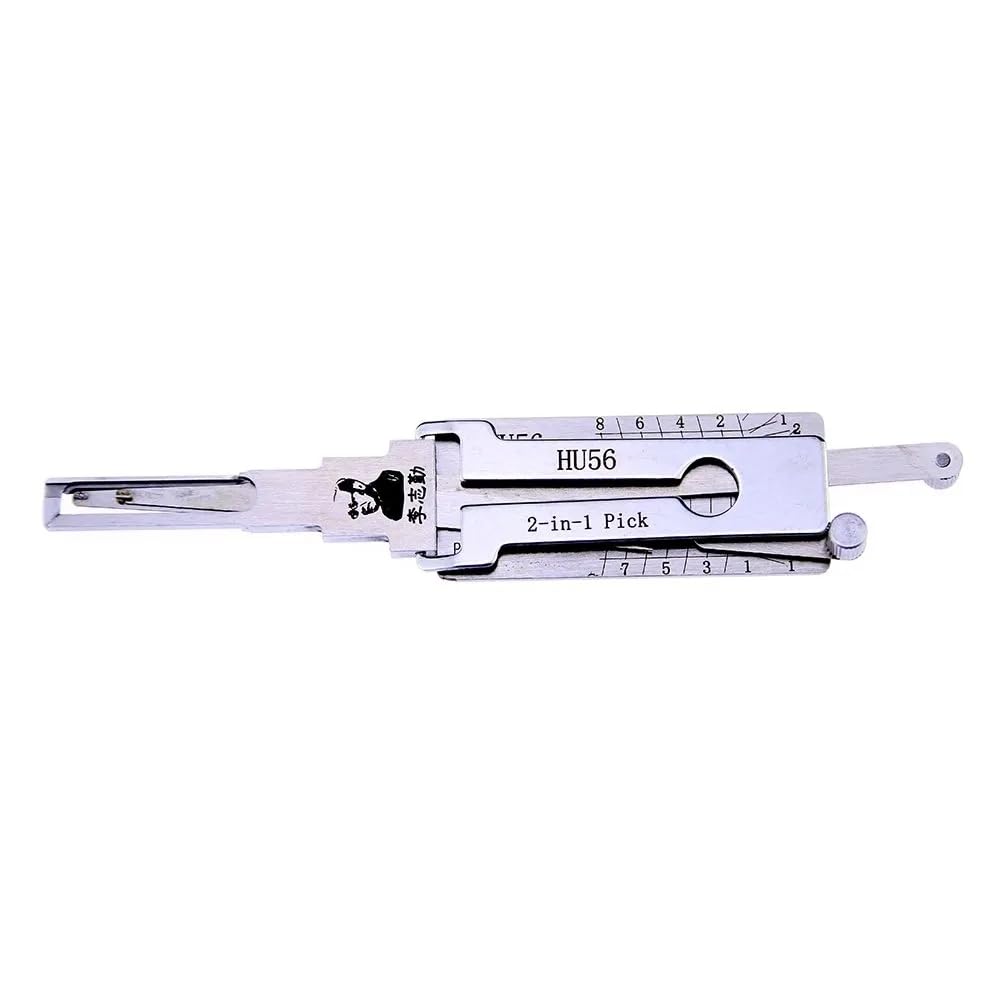 Rlokk Silver Hu56 Lishi 2 In 1 Lock Pick And Decoder, Car Key Reader, Auto Lock Pick, Professional Locksmith Tools