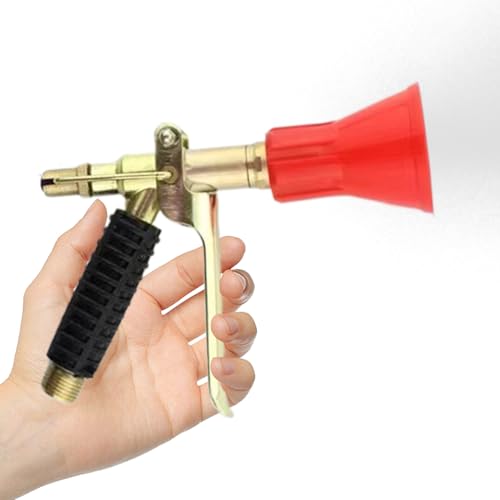 Pulverizador a presión - Boquilla de cobre Atomizador de 7,87 x 4,72 pulgadas, Pulverizador de alta presión, Pistola de agua ajustable, Herramienta de limpieza | Potente control de limpieza al aire li