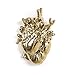 Produktbild Seletti Love in Bloom Gold Vase, Herz, Goldbeschichtung.