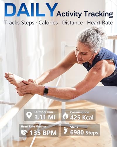 Image of MorePro Fitness Tracker with 24 /7 Heart Rate & Blood Pressure Monitor, Blood Oxygen & Sleep Tracker, Smart Watch with Step Calorie Counter, IP68 Waterproof Activity Tracker for Women Men Android iOS