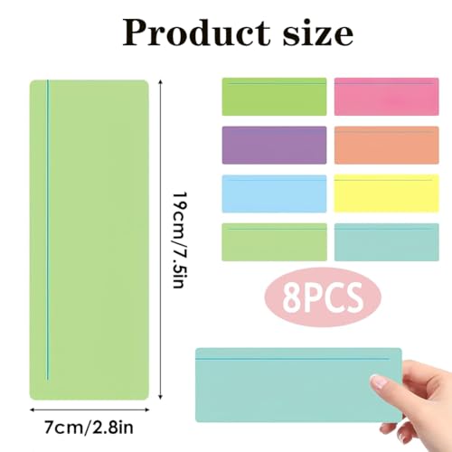 8PCS Dyslexia Overlays, Coloured Reading Overlays and Protective Case - Enhance Reading Comfort and Speed with Tinted Guided Strips - Ideal for Reading Beginner, Dyslexia, ADHD, Reduce Visual Stress - Image 3