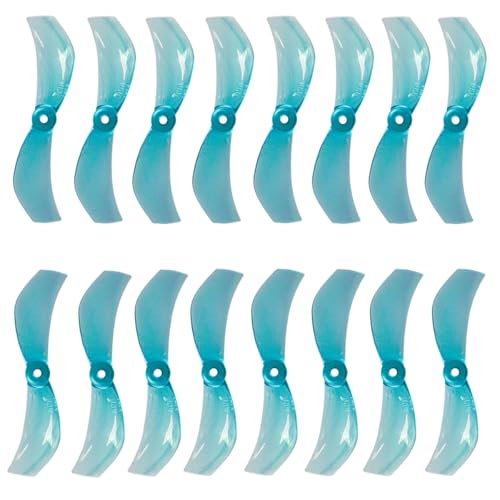 Gemfan 16Pcs 40mm 2-Blade Props 1610 Propeller 1.5mm Hole for FPV Racing Freestyle Tinywhoop Drones Like Mobula 7(Blue 8CW 8CCW)