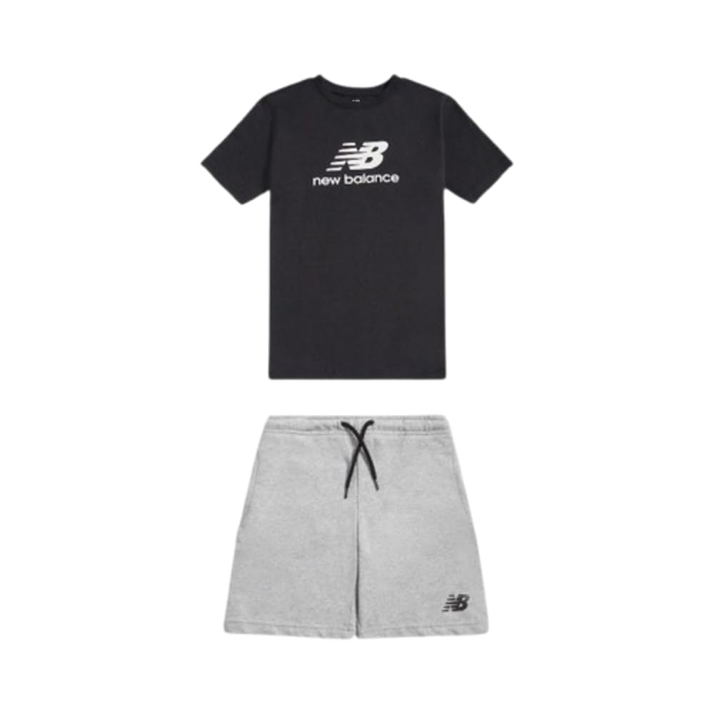 New Balance Stacked Logo Tee & AA1 - Oxford Blue 15-16 Years